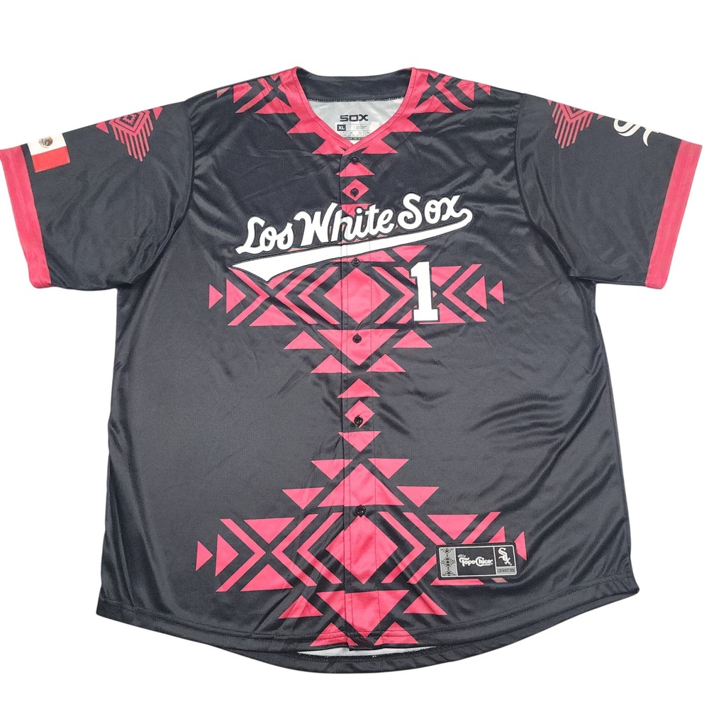Chicago White Sox Jersey Mens XL Black Mexican Heritage Aztec Familia 1 SGA 2026